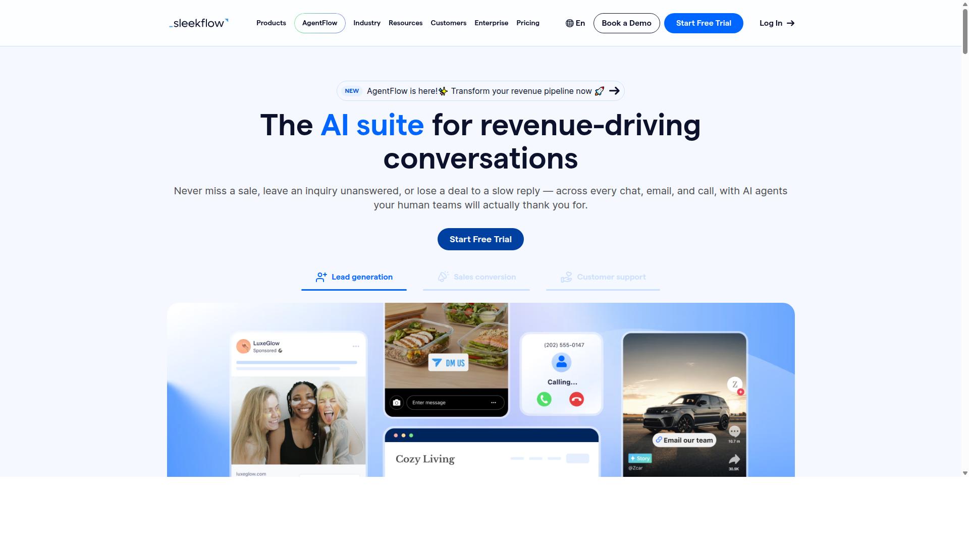 SleekFlow website